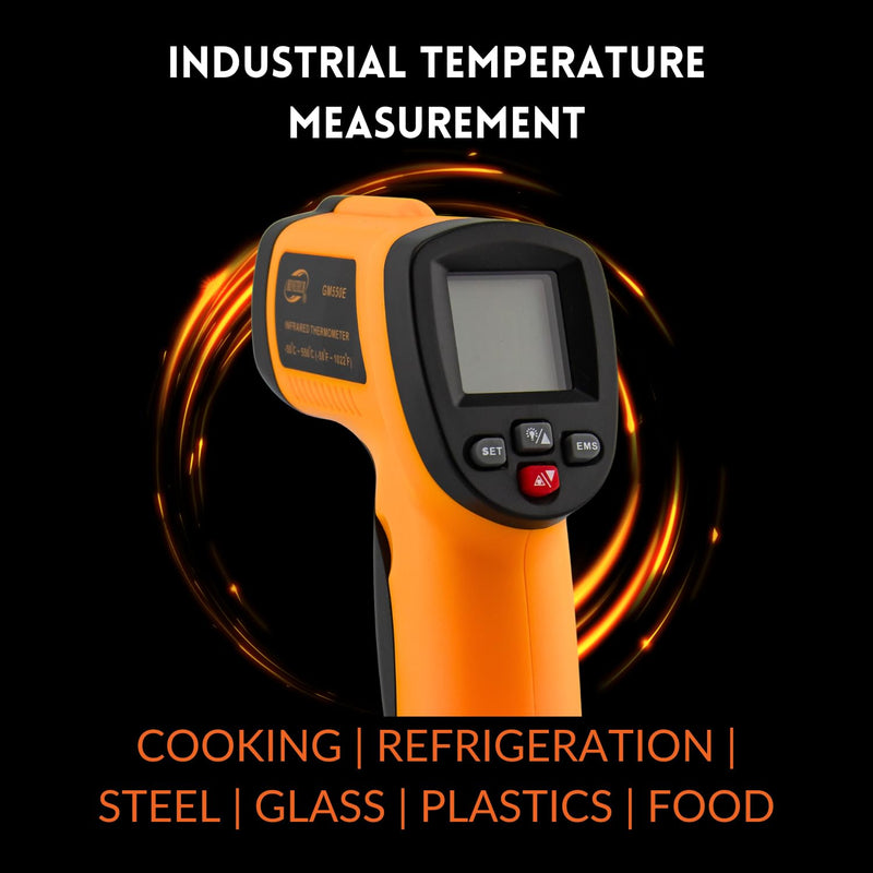 [Australia - AusPower] - Infrared Laser Thermometer - Accurate and Instant Readings, Non-Contact Digital Temperature Gun for Cooking, HVAC, and Automotive 