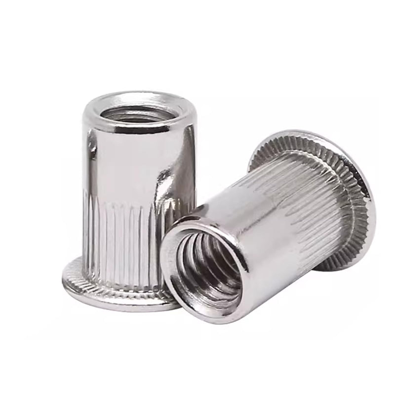 [Australia - AusPower] - M4 Stainless Rivet Nuts, 304 Stainless Steel Threaded Insert Nut Nutsert Rivnuts, 100Pcs M4 Silver 