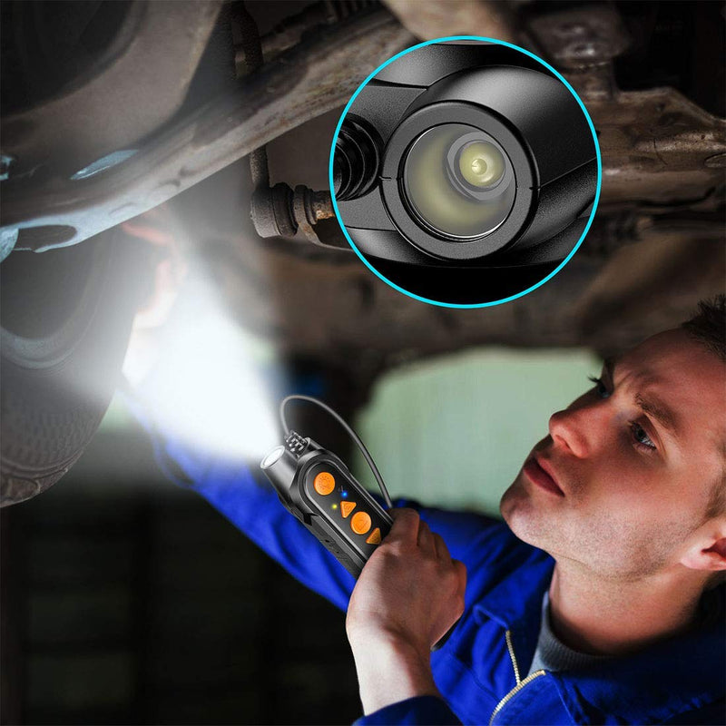 [Australia - AusPower] - 0.197inch Dual Lens Wireless Endoscope Camera, NIDAGE 5.0mm Ultra-Slim Automotive Inspection Camera with 7 LEDs, 1080P Dual Lens Borescope Waterproof for Android & iOS Smartphone Tablet(5FT) 5FT 