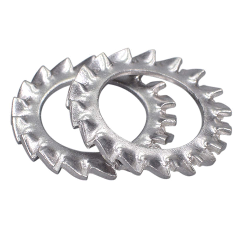 [Australia - AusPower] - M4 304 Stainless Steel External Tooth Star Lock Washers Silver Tone?100Pcs? M4 