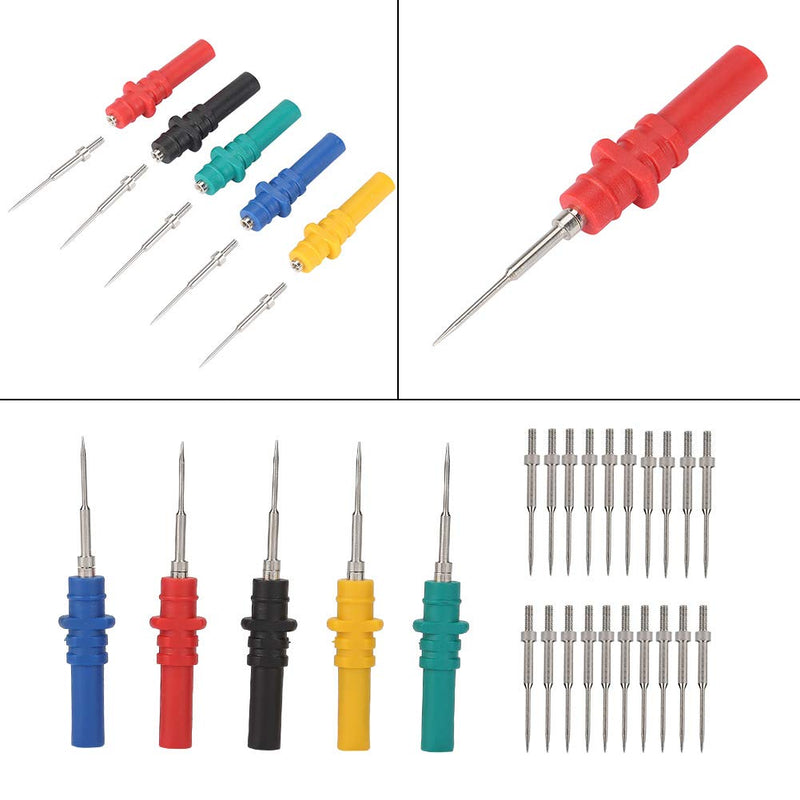 [Australia - AusPower] - Insulation Wire Piercing Probes, Akozon HT307A Automotive Oscilloscope Acupuncture Probe Pins Set Diagnosis Test Repair Tools 20 pcs Replacement Pins 