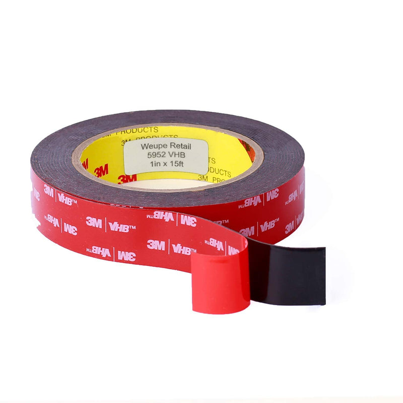[Australia - AusPower] - 5952 VHB Tape: 2.5cm . x 15 ft. (Black) 