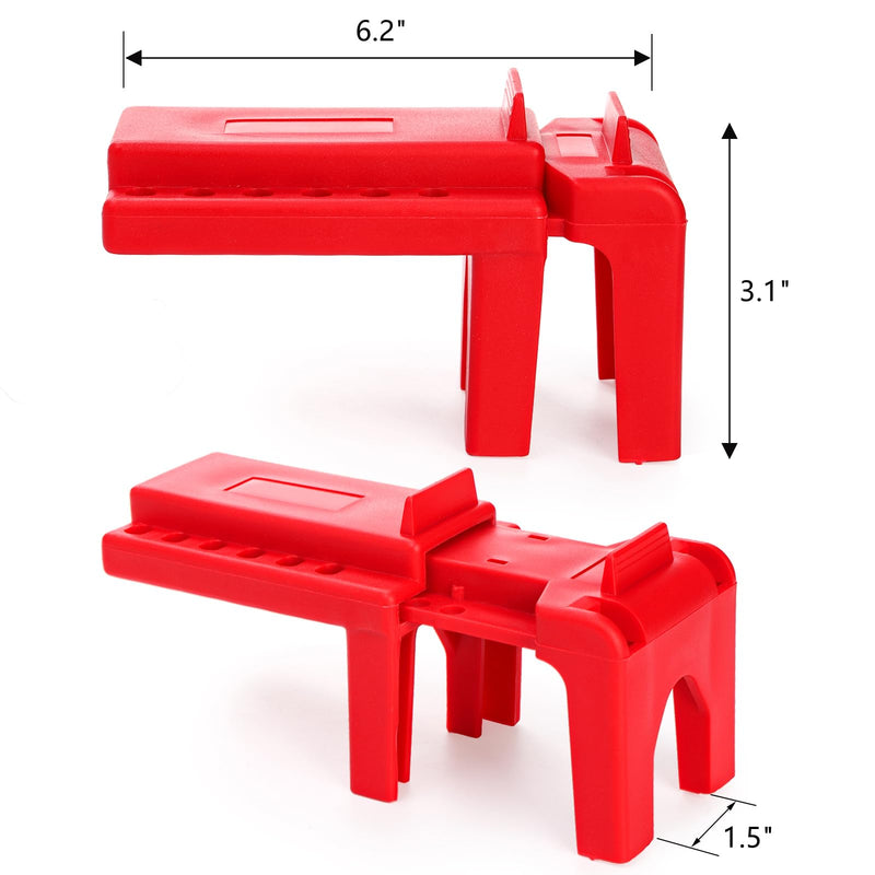 [Australia - AusPower] - Frcctre 2 Pack Ball Valve Lockout, Small Adjustable Safety Lock Industrial Faucet Handle Lock Pipe Valve Locking Device Water Spigot Lock for 1/2"-2-1/2" Outside Pipe Diameter 