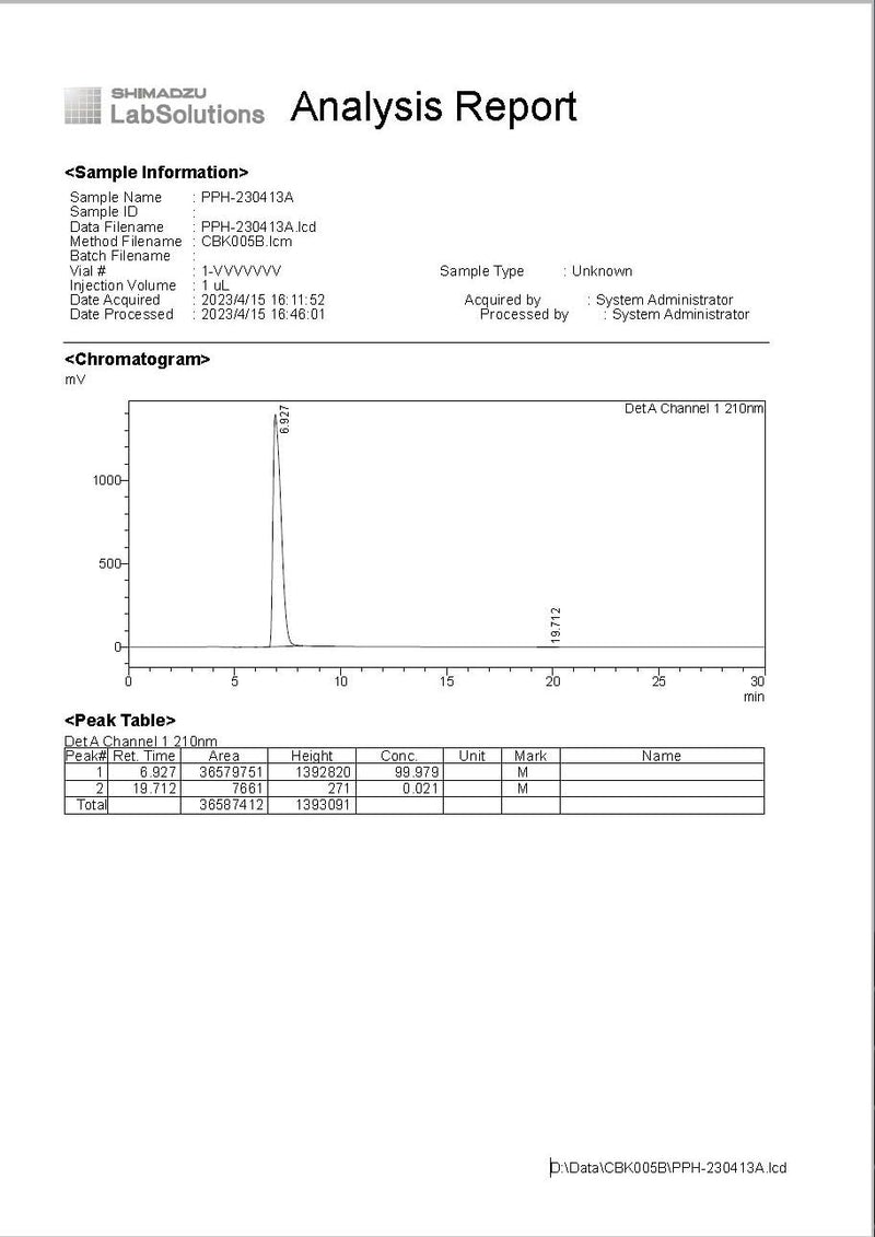 Phenylpiracetam Powder, Purity 99.9+%, 5 Grams