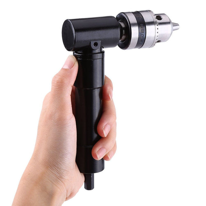 [Australia - AusPower] - Right Angle Attachment Drill Adapter 90 Degreeswith 8mm Shaft and Chuck Key Grasp Capacity 1mm to 10mm Extension Drilling Tool 