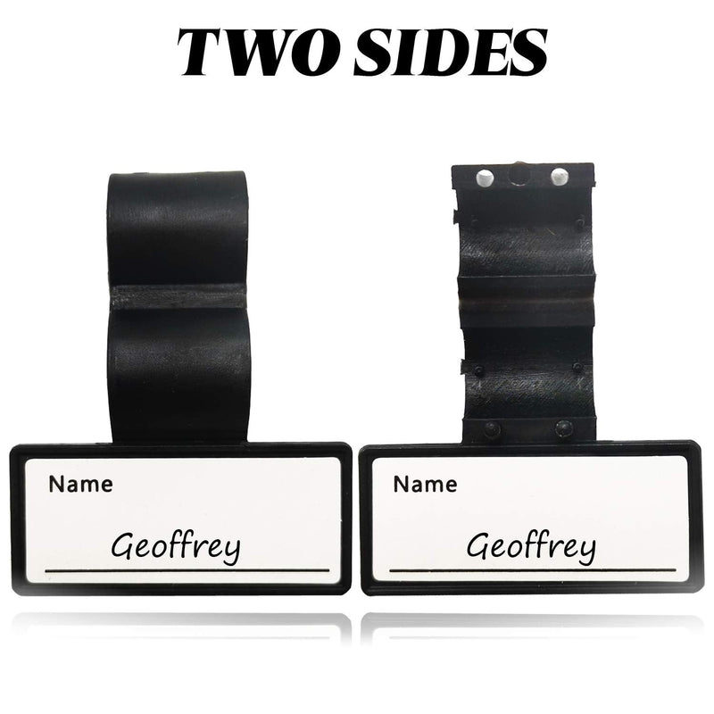 [Australia - AusPower] - TIHOOD 20PCS Plastic Two Sided Name ID Identification Tag Clip for Stethoscope Tube Replacement 