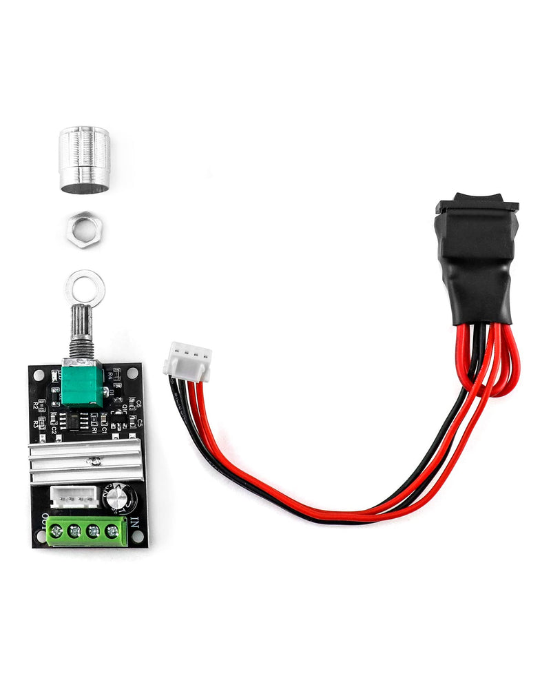 [Australia - AusPower] - QWORK 1203BB 6V 12V 24V 3A 80W DC Motor Speed Controller (PWM) Adjustable Reversible Motor Driver Switch 