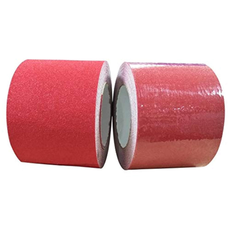 Red Anti Slip Safety Grit Non Slip Tape 3.93 in x 16.4 Ft Highest Traction for Stairs Outdoor/Indoor, Waterproof Stairs Non Skid Treads