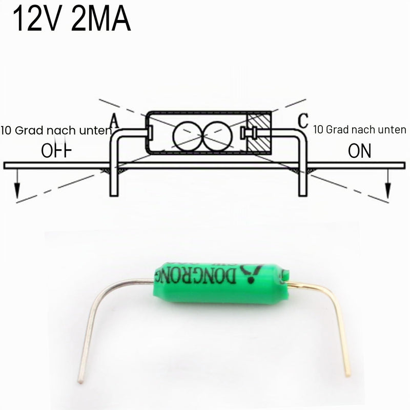 RUNCCI-YUN Tilt Sensor Angle Sensor Vibration Sensor Ball Switch 12V 2MA SW-200D Metal Ball Tilt Shake Trigger Switch for Arduino Smart Car (Green) Pack of 50