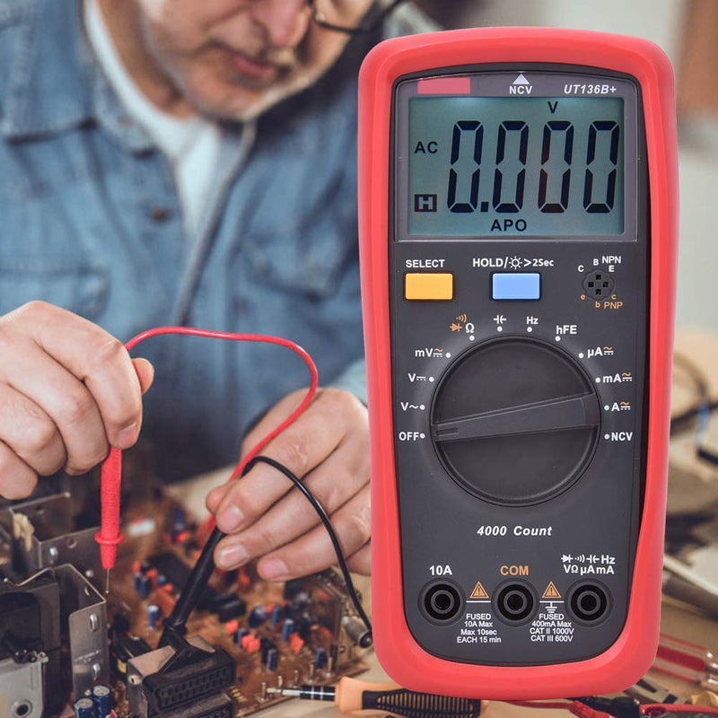 [Australia - AusPower] - Multimeter Portable Automatic Range Digital Multimeter Capacitance Resistance Tester Handheld Multimeter 