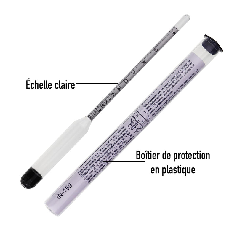 [Australia - AusPower] - Alcohol Meter Spirit Meter 0-100% Measures Alcohol in Distilled Spirit 23cm 