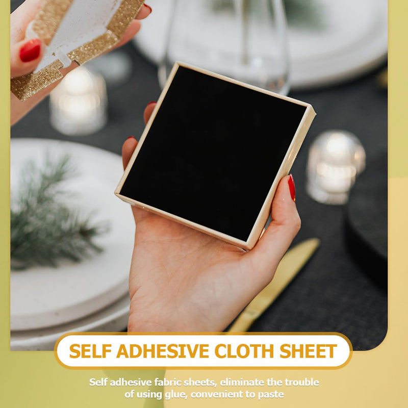DOITOOL Self Adhesive Jewelry Box Inserts Anti Tarnish Felt Liner Sheets for Packaging Velvet Lining for DIY Crafts and Jewelry Protection 4-Pack 11.8X7.9 Inches