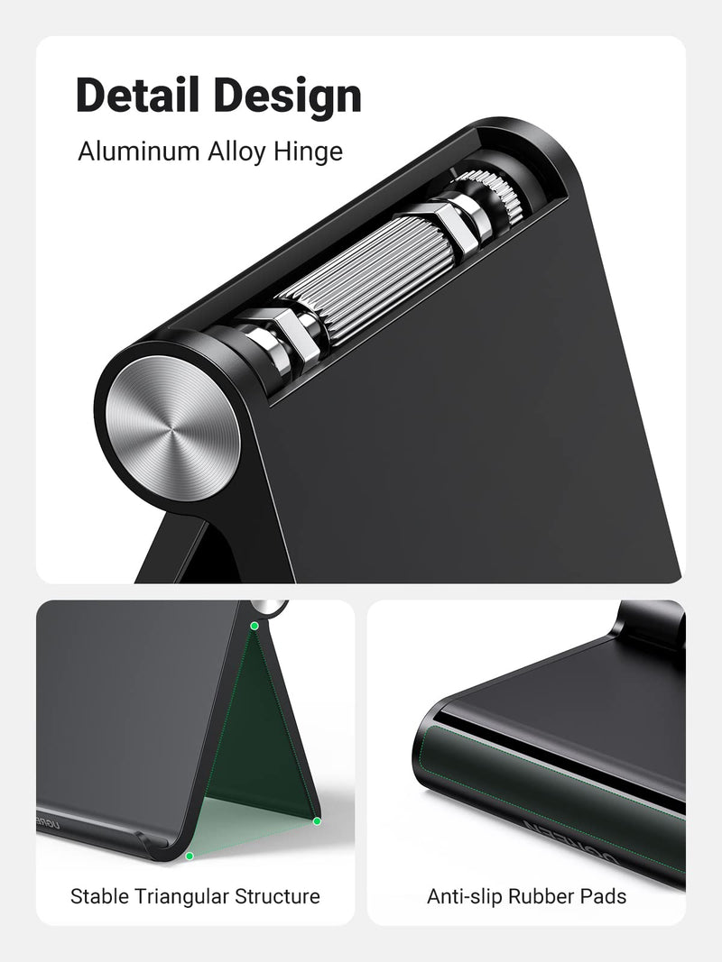 [Australia - AusPower] - UGREEN 2 Pack Tablet Stand Holder Adjustable Desktop Portable Stand Home Office Desk Accessories Compatible with iPad 10.2 iPad Pro 11 Inch iPad 9.7 iPad Mini 6 5 4 3 Phone Black and White Black+White 