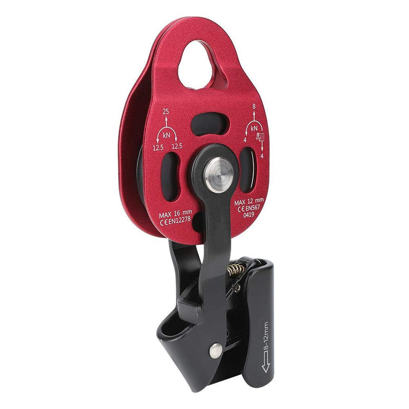 [Australia - AusPower] - Pulley Wheel, Pulley Climbing Single s Wheel, 4KN Aluminium Heavy Duty Single s Rope Pulley Block for 8-12mm Rope Climbing Pulley Lifting Device Pulley 