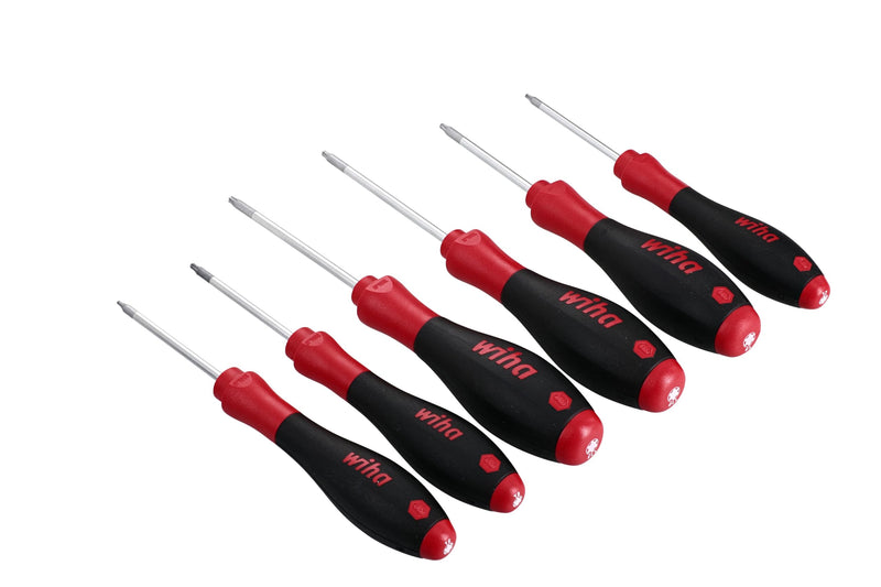 Wiha 36291 Torx Screwdriver Set, 6 Piece, Ergonomic Cushion Grip, Premium Tool Steel