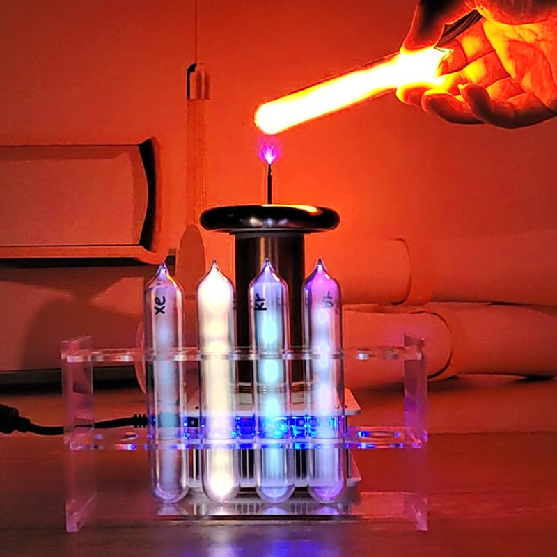 Joytech 5PC Noble Gases Tube Glass Sealed Rare Gases Neon Light Tesla Coil Demonstration Prop Scientific Exhibition SS22