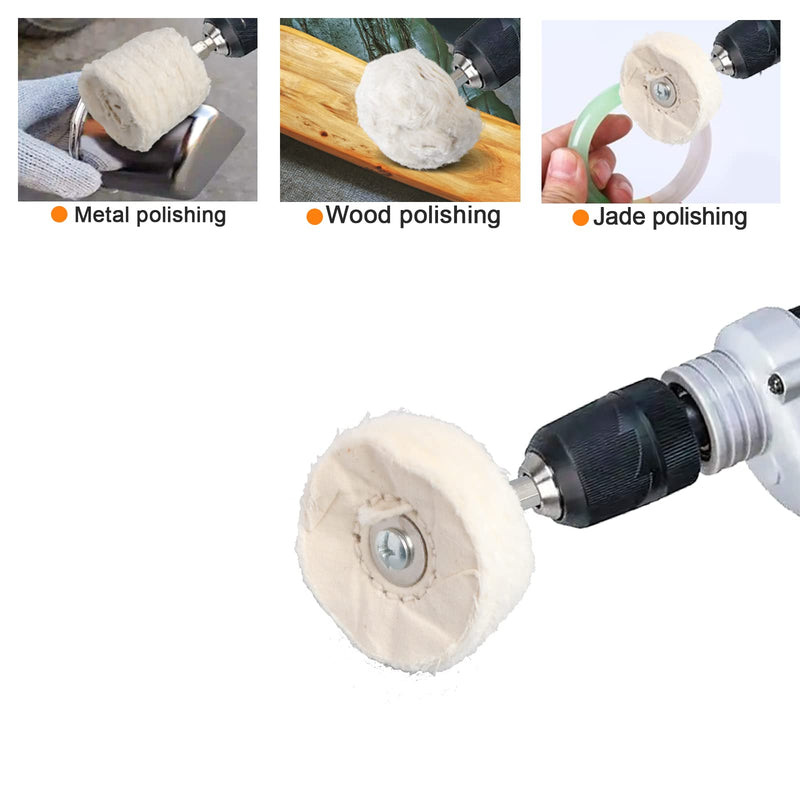 [Australia - AusPower] - 8pcs Polishing Wheel for Drill, Buffing Wheel Polisher Kit with 1/4" Hex Shafts,Abrasive Wheels for Power-Operated Grinders (8) 8 