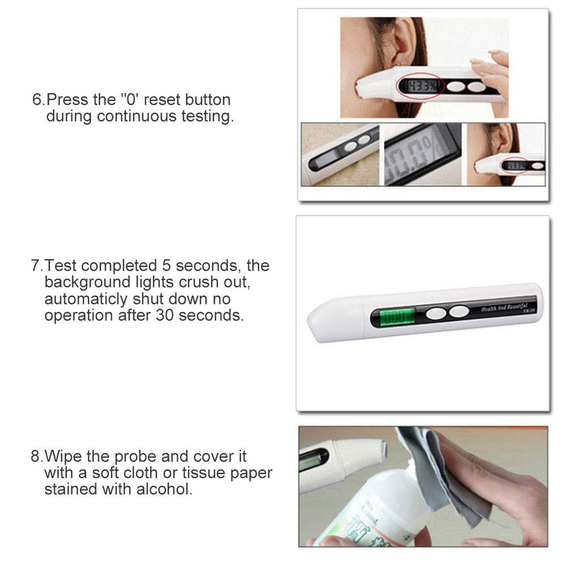 [Australia - AusPower] - Skin Analyzer Portable, 0~99.9% Skin Detector Digital LCD Skin Face Oil Analyzer Monitor Tester Detector 