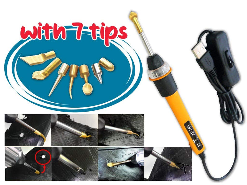 KINGTOOL 3D Printing Smoothing Tool Kit, 3D Printing Modify Finishing Tool, Cleaning Needle, Scarper (USB Power Cord) (Charcoal) Charcoal