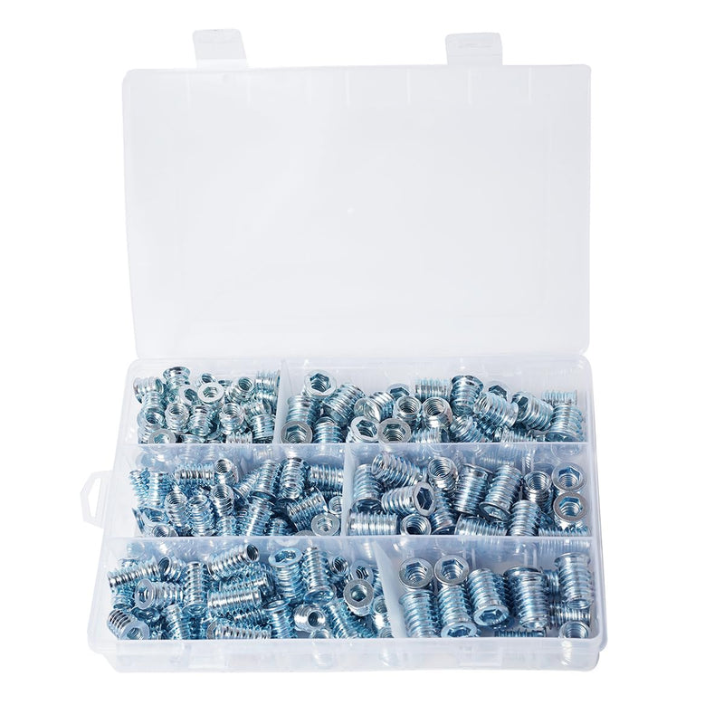 220pcs Threaded Inserts for Wood, 1/4-20 x 10mm 15mm 20mm, 5/16-18 x 15mm 20mm, Wood Screw Insert Nut 1/4-20 x 10/15/20mm & 5/16-18 x 15/20mm*220pcs