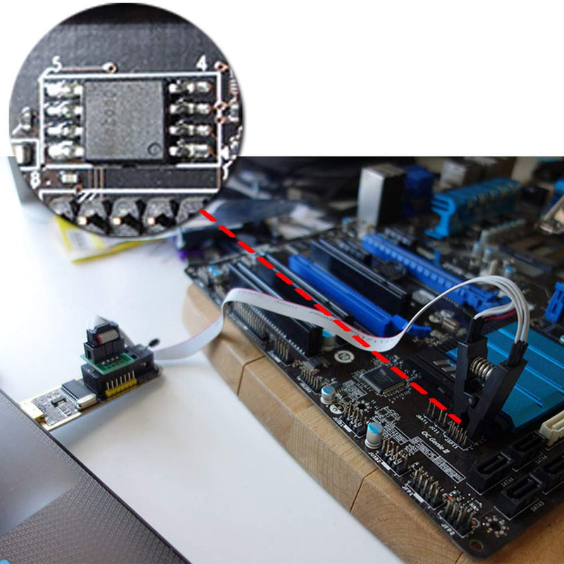 S018 SOP8 Test Clip for EEPR0M 25CXX / 24CXX + CH341A 24 25 Series EEPR0M Flash BIOS USB Programmer