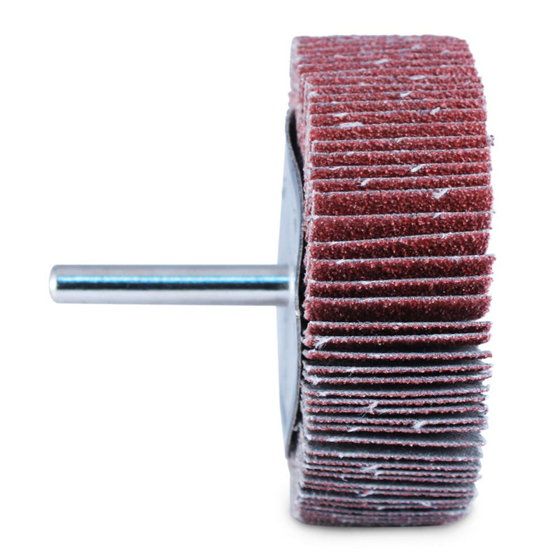 [Australia - AusPower] - BHA Aluminum Oxide Shank Mounted Flap Wheels, 3” x 1” x 1/4”, 60 Grit - 5 Pack 