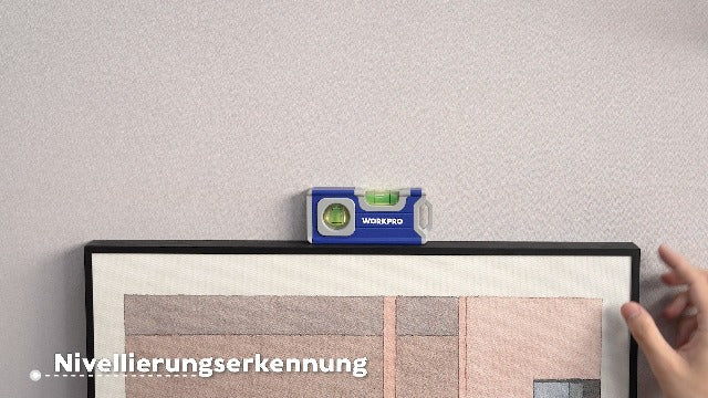 WORKPRO Magnetic Spirit Level 115mm Mini Spirit Level | With 2 levels 90°/180, hanging hole, aluminum alloy, strong magnet, groove design, for measurements
