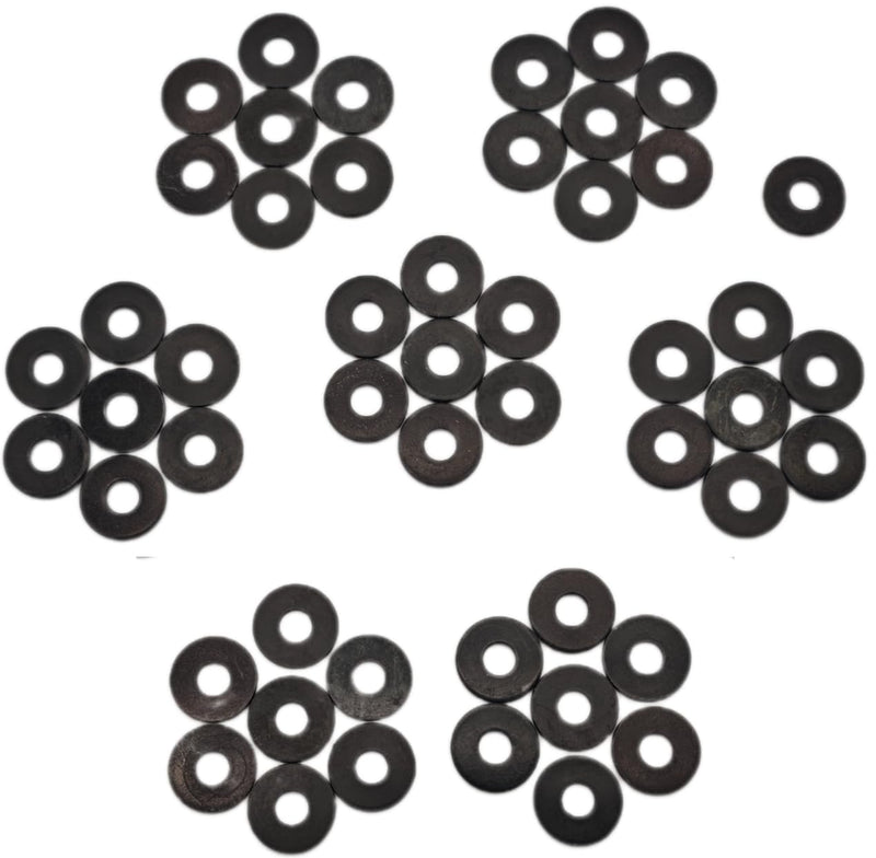 [Australia - AusPower] - 50 PCS 1/4" Washers Flat, 7/10" OD, Black Electroplated Flat Washers Made of Stainless Steel（304）, Flat Washer for Decorating Parts 
