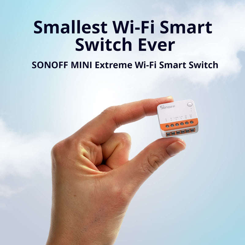 SONOFF MINIR4 10A Smart WiFi Extreme Wireless Light Switch,Universal DIY Module for Smart Home Automation Solution, Compatible with Alexa & Google Home, No Hub Required,4 Pack 4