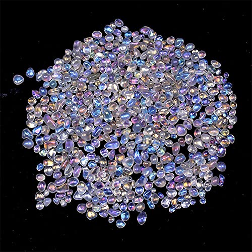 Acxico 1Pcs 100g Tumbled Bulk Beautiful White Moonstone Stone Crystal Reiki Healing