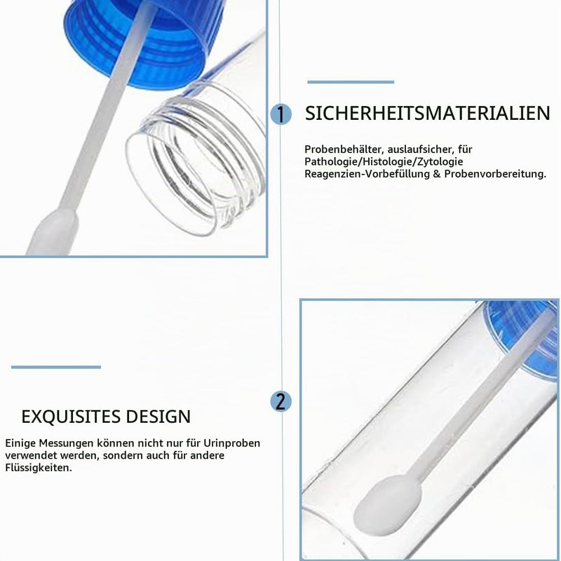 Pack of 20 20 ml Chair Sample Tubes with Label Stickers, Urine Cups, Fecal Sample Tube with Spoon, Sample Tube for Pets for Testing, Chair Tube with Lid Good Sealing