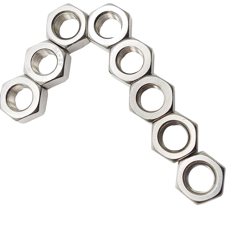[Australia - AusPower] - 5pcs M12 x 1.0mm Pitch Hex Nuts Stainless Hex Nu, Metric Fine Thread Hex Nuts M12-1.0mm 