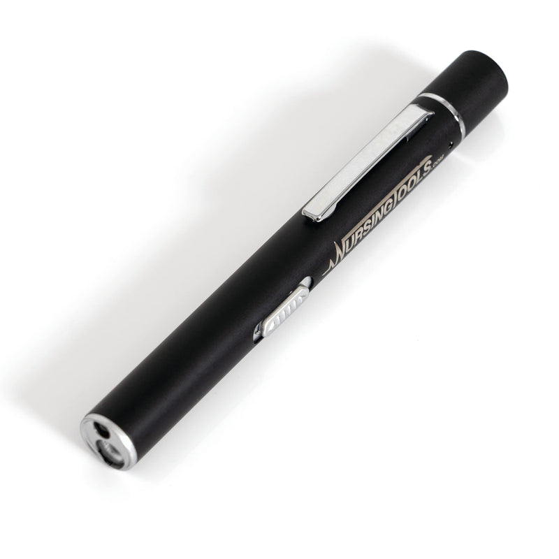 [Australia - AusPower] - Dual Beam Penlight for Nurses, Students & Medical Doctors - USB LED Rechargeable w/Pupil Gauge & 4 cm Measurements 
