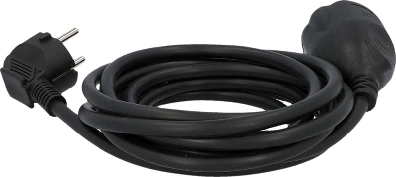 UNITEC Schuko Extension H05VV-F3G 1.5 mm², IP20, 3 m, Black