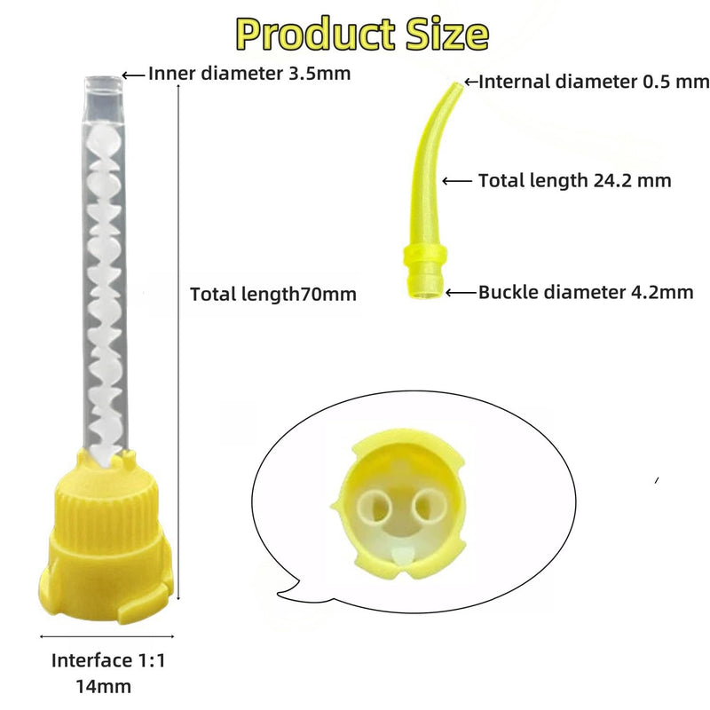[Australia - AusPower] - Dental Mixing Tips and Intra Oral Tips for Dental Impression Mixing Set 1:1-100Pcs 