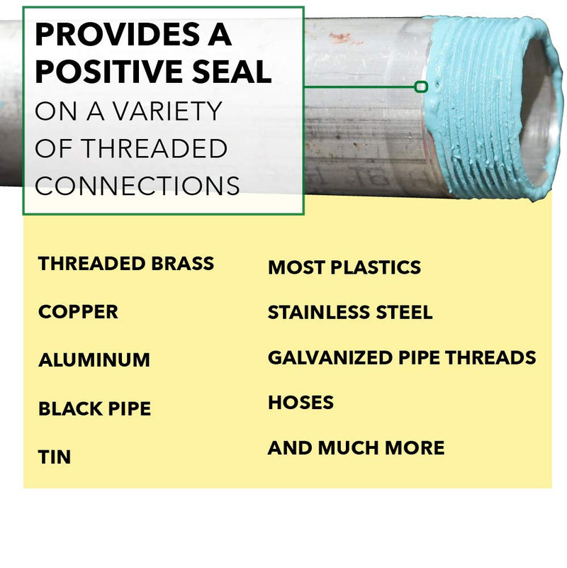 [Australia - AusPower] - Gasoila - GE04 E-Seal Pipe Thread Sealant with PTFE Paste, Non-Hardening, -100 to 600 Degree F, 1/4 Pint Brush 