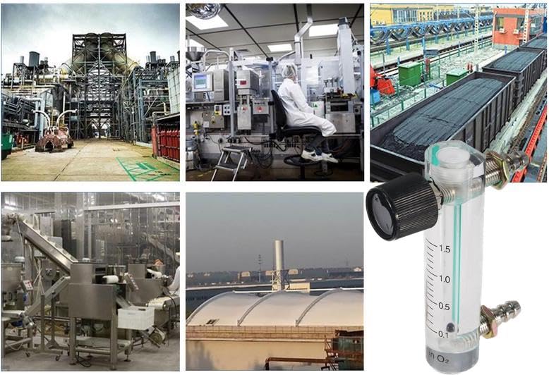 [Australia - AusPower] - 0.1-1.5LPM Gas Flow Meter with Control Valve, Oxygen Flow Regulator, Gas Flowmeter for Gas Oxygen Air Flow Meter, M10 Connector 