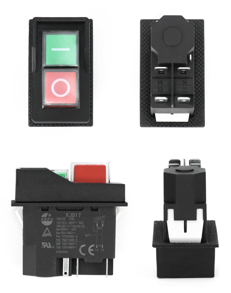 [Australia - AusPower] - QWORK® 5 PIN KJD17 Electromagnetic Switch Safety Switch AC250V 16A 
