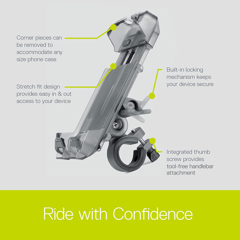 [Australia - AusPower] - Bicycle Phone Mount By Delta Cycle - Lockable Bike Phone Mount Handlebar Adjusts To Any Size Bar - Fits Any Phone Or IPhone Up To 3.5" x 7.8" - Easily Accessible Bike Phone Holder 
