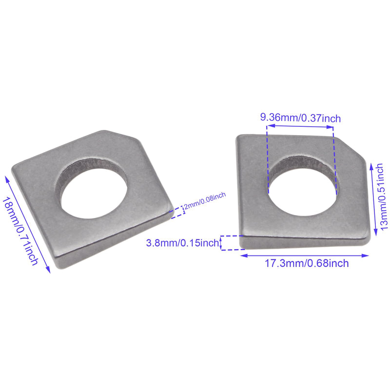 [Australia - AusPower] - 4PCS Heavy Duty Missing Angle Washer 304 Stainless Steel M8 Square Beveled Washers Suitable for Slot Section 