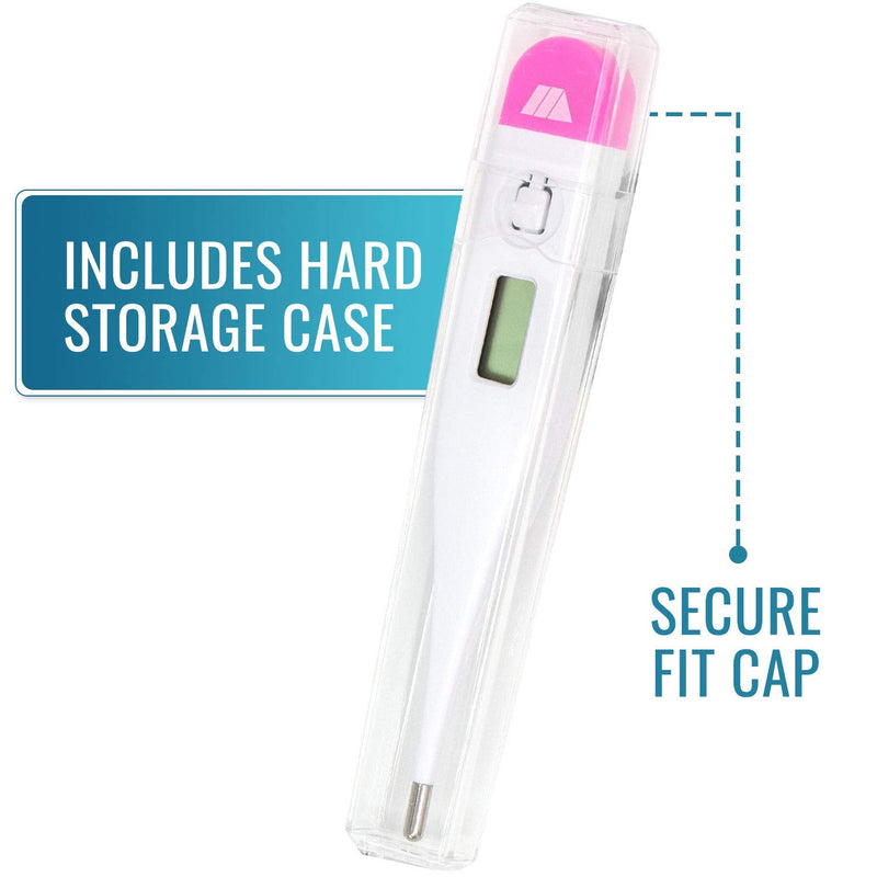 MABIS Digital Basal Body Thermometer for Ovulation Tracking, Fertility, Period Tracking and Natural Family Planning with Beeper and Memory, Oral Use Only White 1 Count (Pack of 1)
