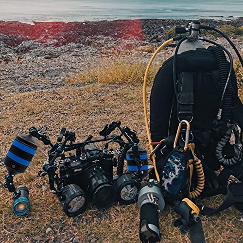 Buoyancy Float Arm,DIVTEK Dive Bracket with Nauticam Bayonet Mount Improved Lightweight for Underwater Camera Tray Scuba Dive Video Lights Arms D95-160