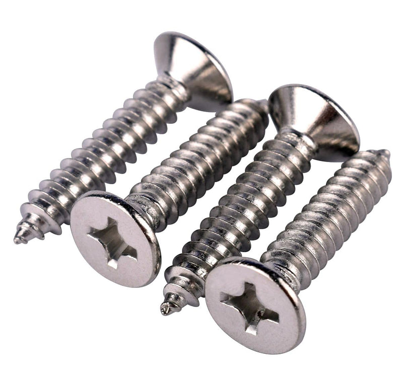 [Australia - AusPower] - #12 x 5/8" Wood Screws Flat Countersunk Head Sheet Metal Screws Phillips Drive, 304 Stainless Steel 18-8, Self Tapping Screws, Pack of 30 #12 x 5/8" (30PCS) 