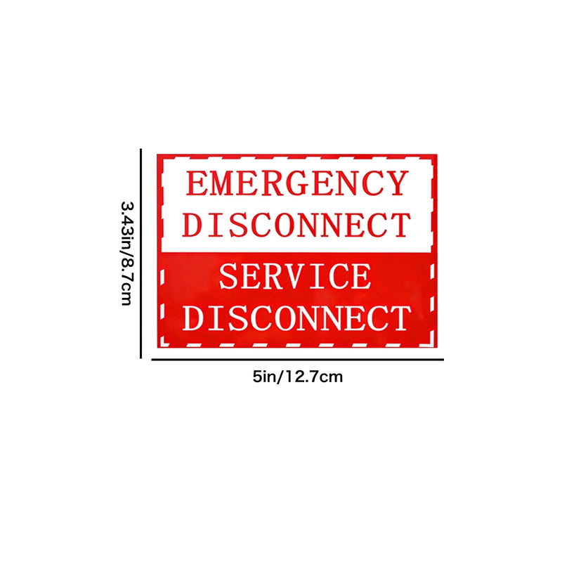 Magnetic Emergency Disconnect Sticker – Reusable PVC Electrical Panel Labels, Strong Hold, NEC Compliant, Suitable for Breaker Box & Circuit Breaker Identification(Set of 7)