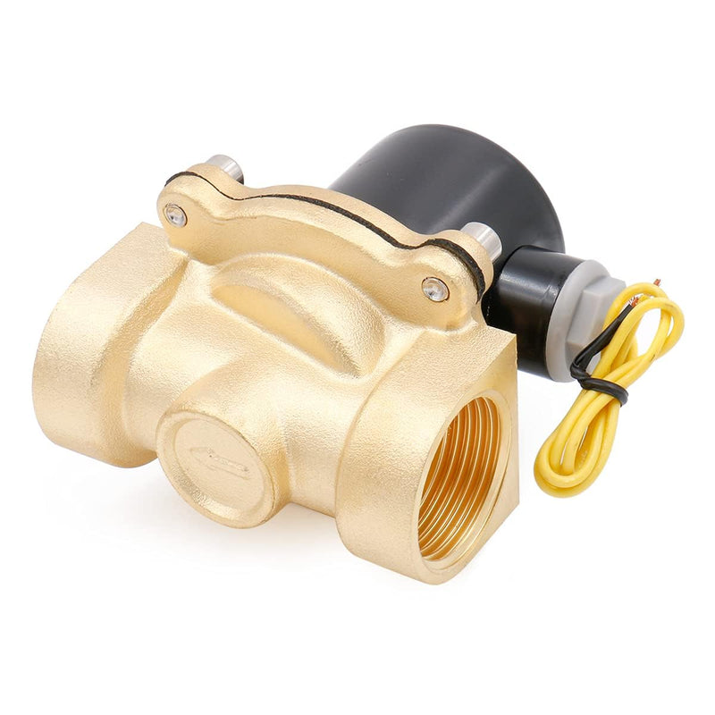 [Australia - AusPower] - Baomain 1 inch DC 12V Brass Electric Solenoid Valve Water Air NC Valve 2W-250-25 