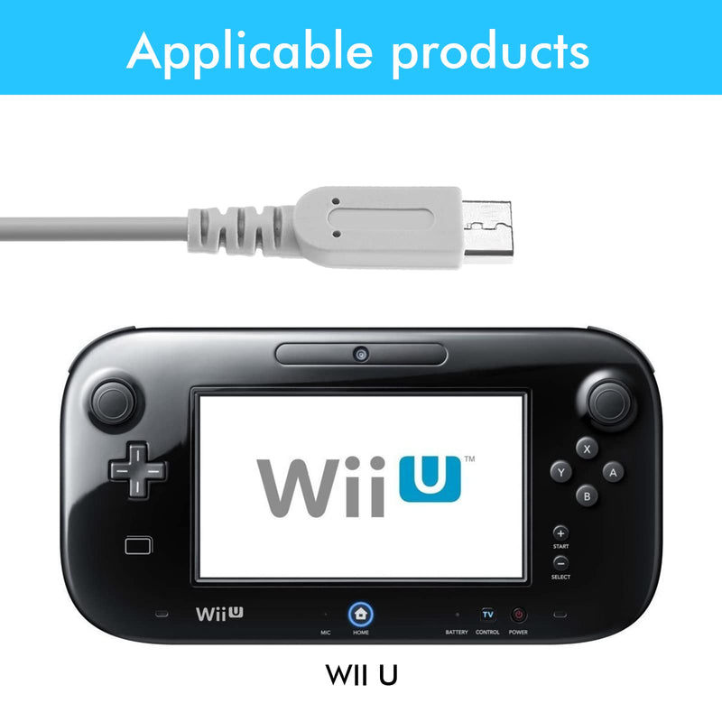 [Australia - AusPower] - Charger for Wii U Gamepad, AC Adapter Power Cord Charging Cable Replacement for Nintendo Wii U Gamepad 