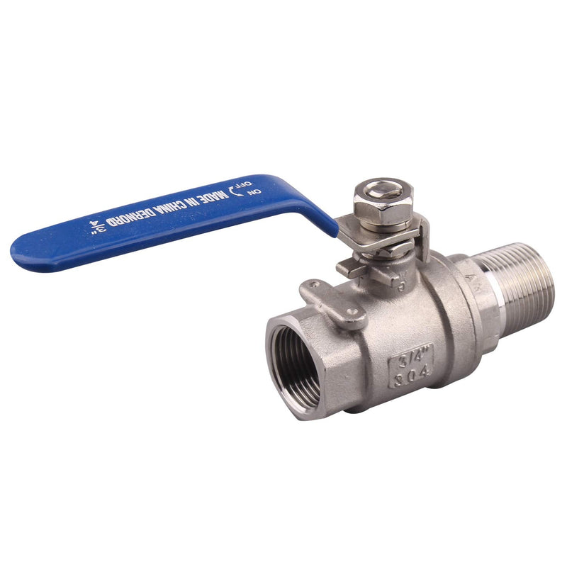 [Australia - AusPower] - DERNORD Full Port Ball Valve 3/4 Inch - Male x Female Stainless Steel 304 Heavy Duty for Water, Oil, and Gas,1000WOG (3/4 Inch NPT) 3/4 Inch NPT Pack of 1 