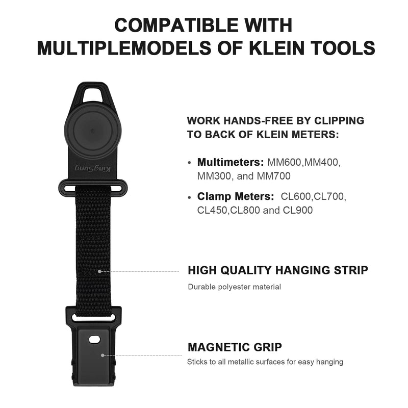 [Australia - AusPower] - Magnetic Multimeter Hanger Strap Works Compatible with Klein Tool Meters MM400,MM300, CL600, CL700, CL800, CL900,MM600, MM700 