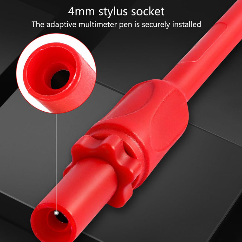 [Australia - AusPower] - Auto Repair Multimeter Test Lead Puncture Probe Wire Piercing Test Clips Tool Car Testing Tools 4mm Banana Plug Multimeter Tool, Red 