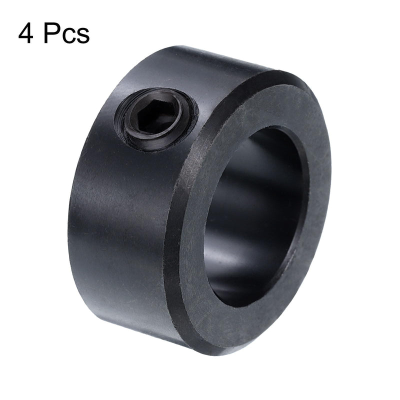 [Australia - AusPower] - uxcell 4pcs Set Screw Collars 3/4" Bore Carbon Steel Shaft Collars, 1-1/4" OD, 9/16" Width Axle Collar Clamp for Linear Rod Shaft Guide, Black Oxide 